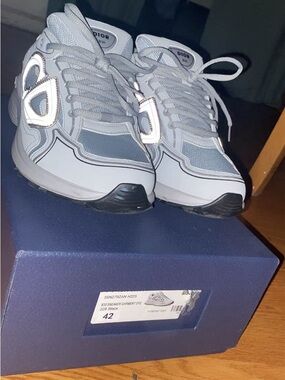 Dior Men’s Gray and White B22 Sneakers